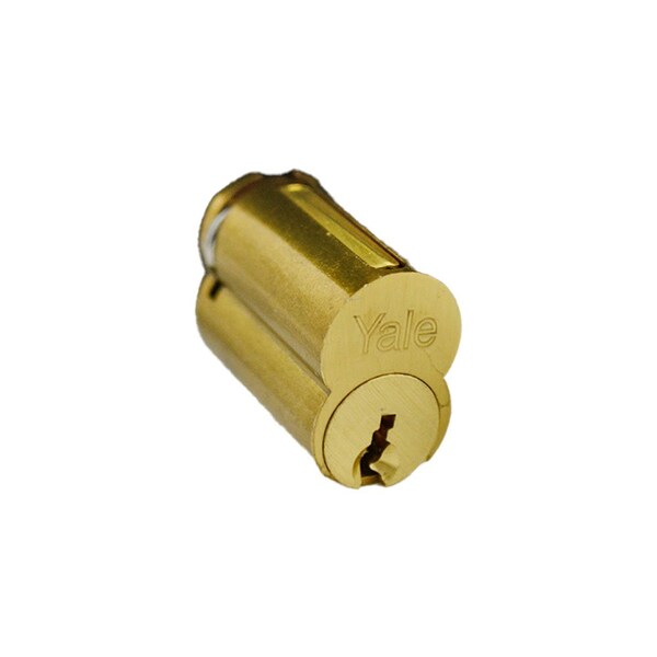 Yale Commercial Large Format IC 6 Pin Cylinder with GA Keyway US4 606 Satin Brass Finish 1210GA606 - main